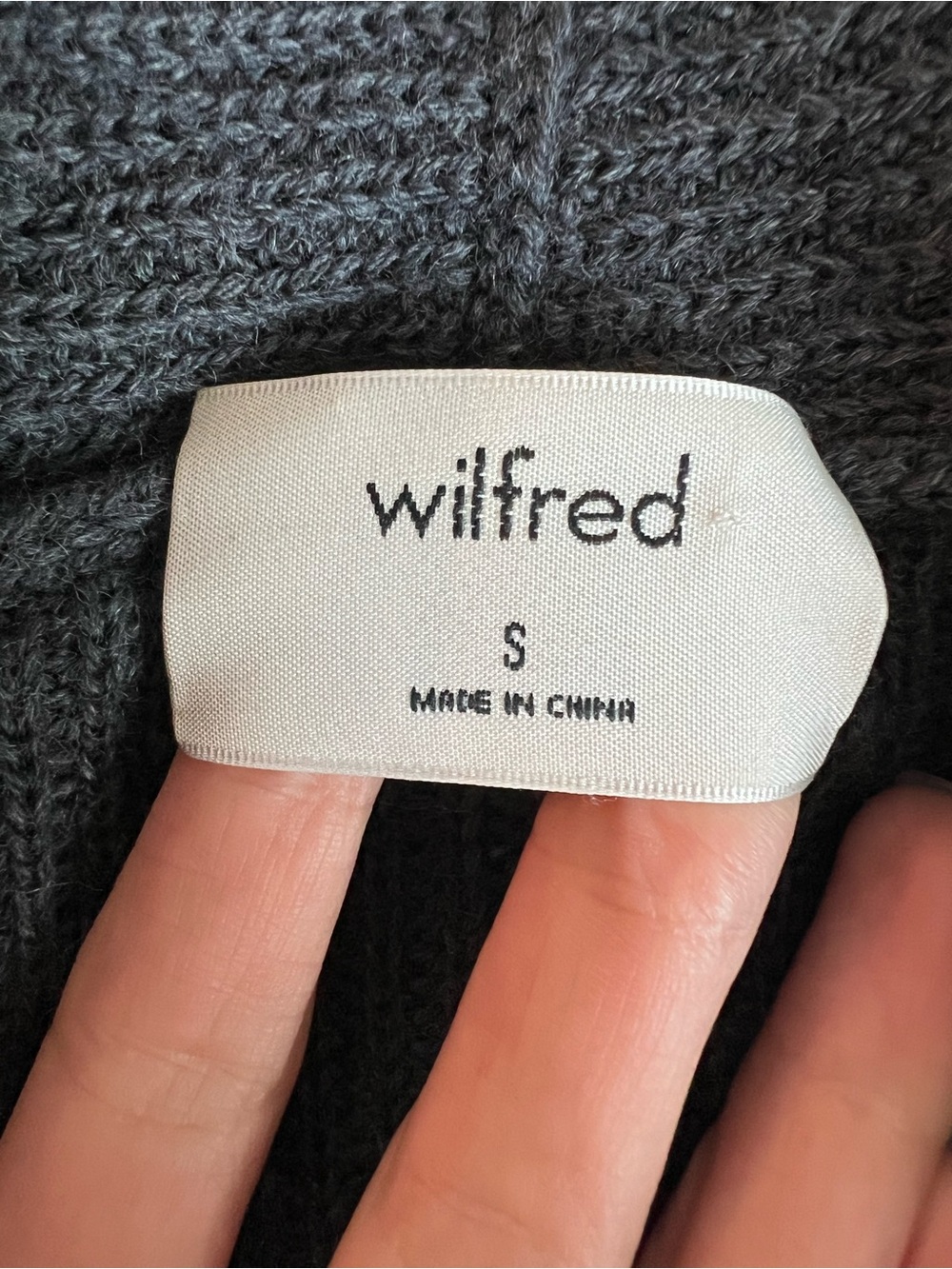 ARITZIA Wilfred 100% Merino Wool Dark Grey Long Sweater Vest Women’s Small - Picture 4 of 9